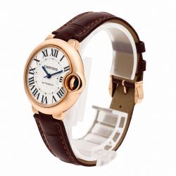 Cartier Ballon Bleu De 33MM W6920097 18Kt Rose Gold Watch